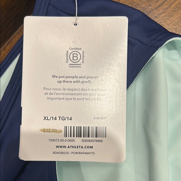 Athleta Girl Surf Up Tankini, Size XL (14) - Picture 8 of 10